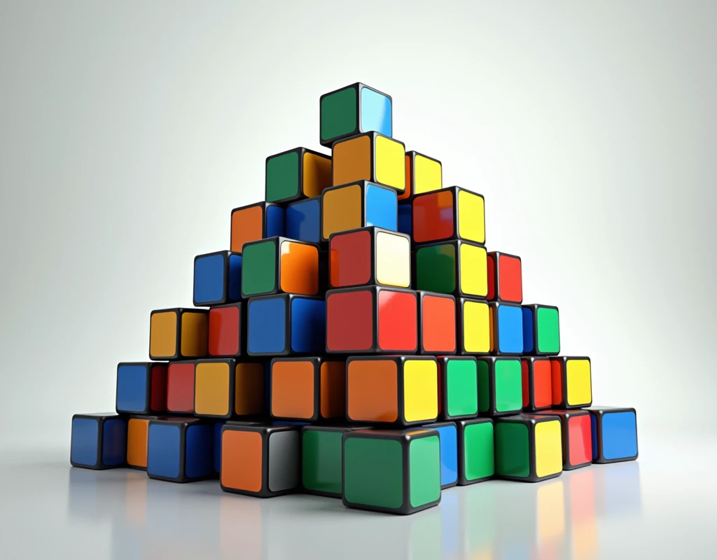 beautiful picture of Pyramix Rubik's Cubes