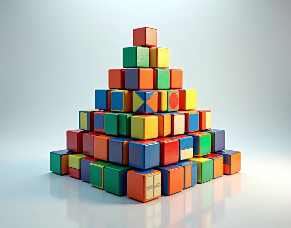 beautiful picture of Pyramix Rubik's Cubes