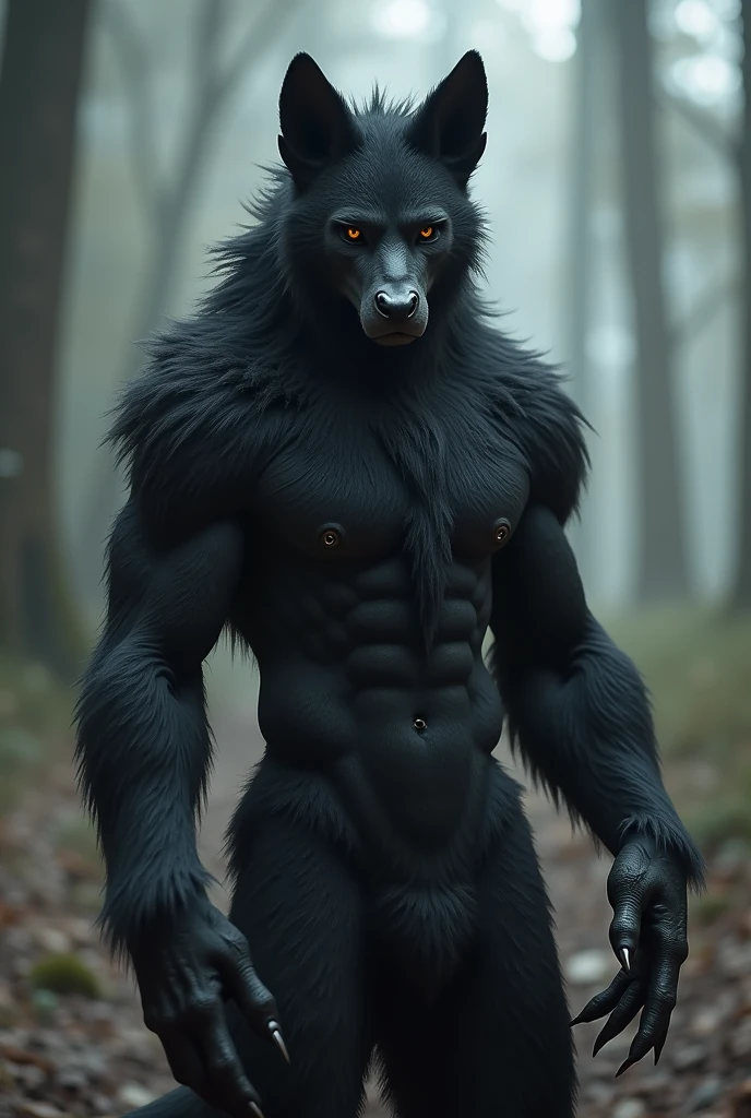 Furry black boy