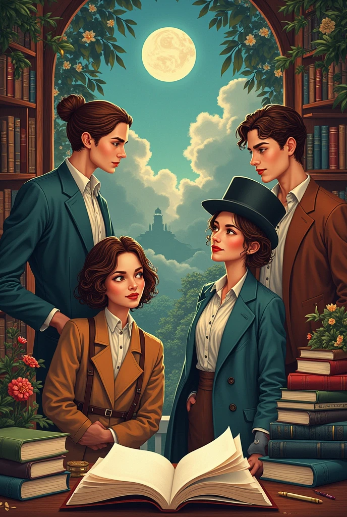 can you create me a poster that shows at least five of the characteristics of literature