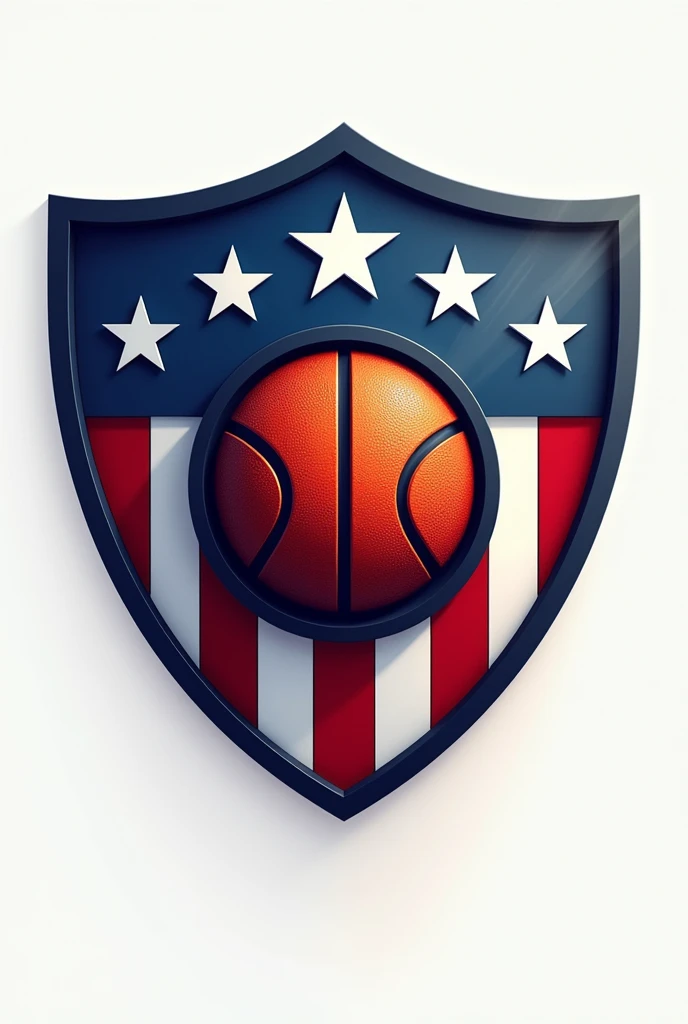 A shield and the American basketball shield style