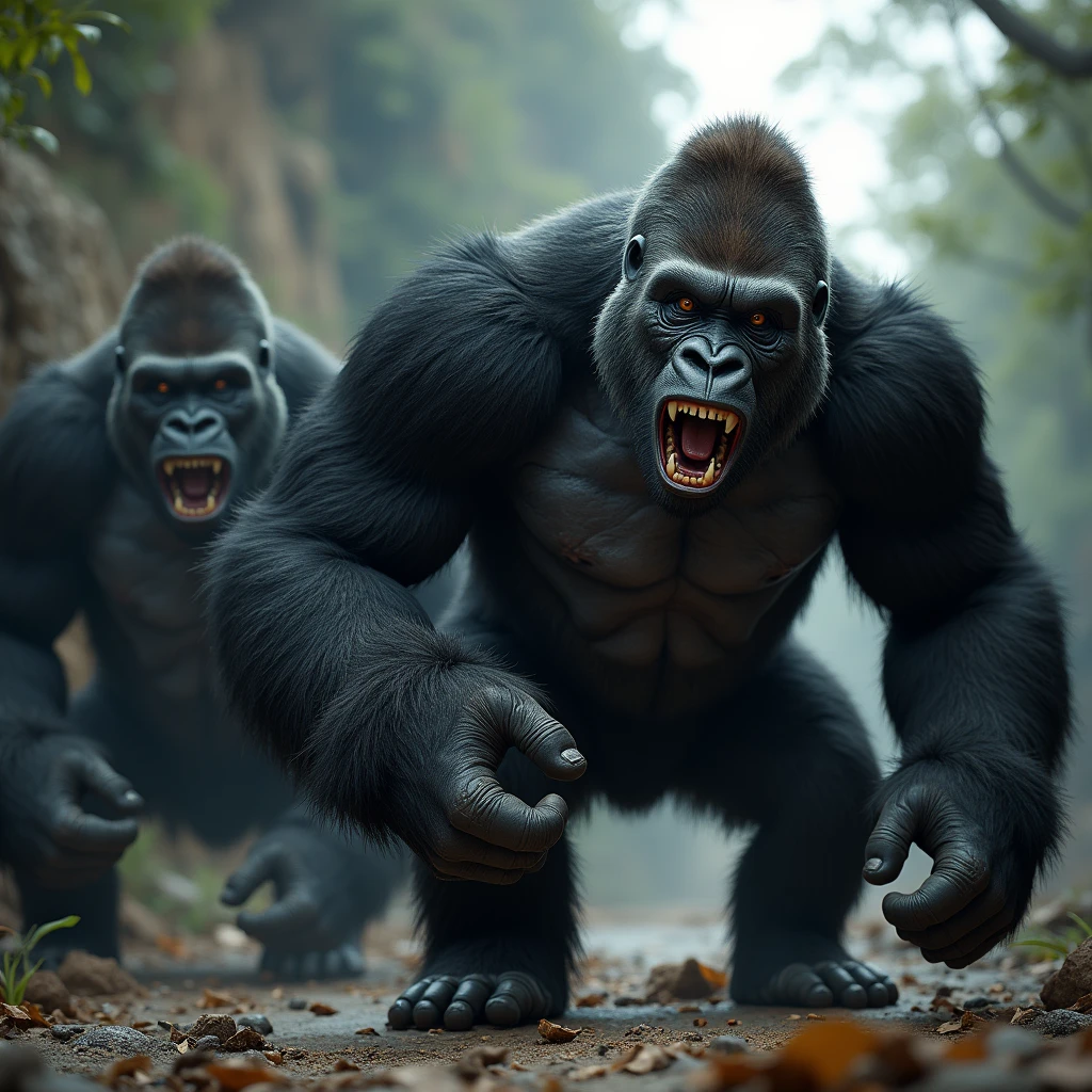 Aggressive gorillas
