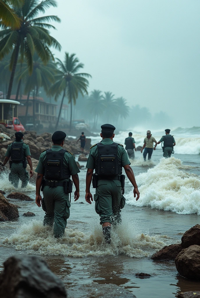 Bangladesh Tsunami police resq peoples