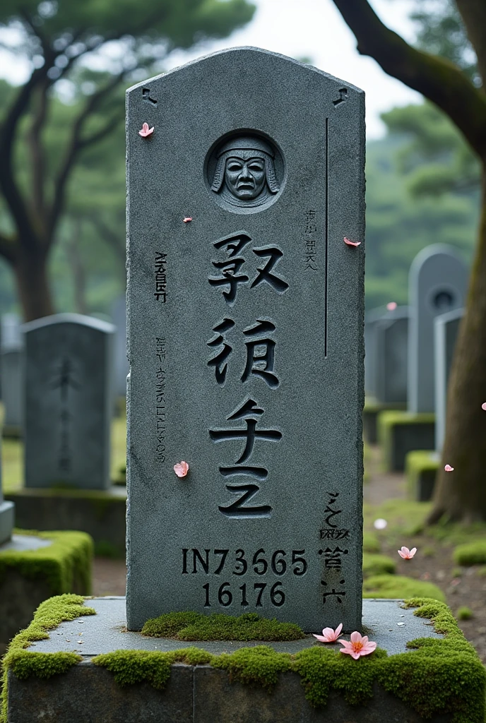 A tombstone of a Samurai named Jin Sakai (1245-1279)