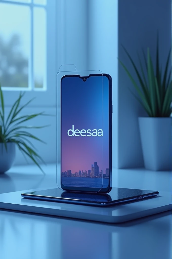 Deesaa anti blue light tempered galss ke liye ads photos create with DEESA band name used