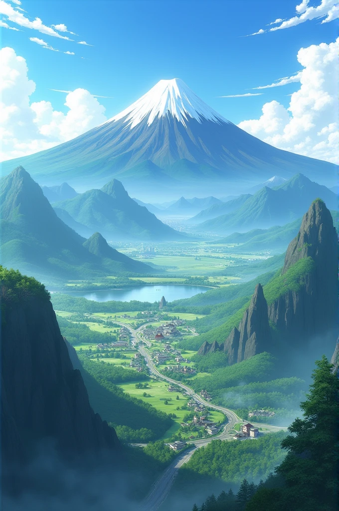 Japan view from mountain