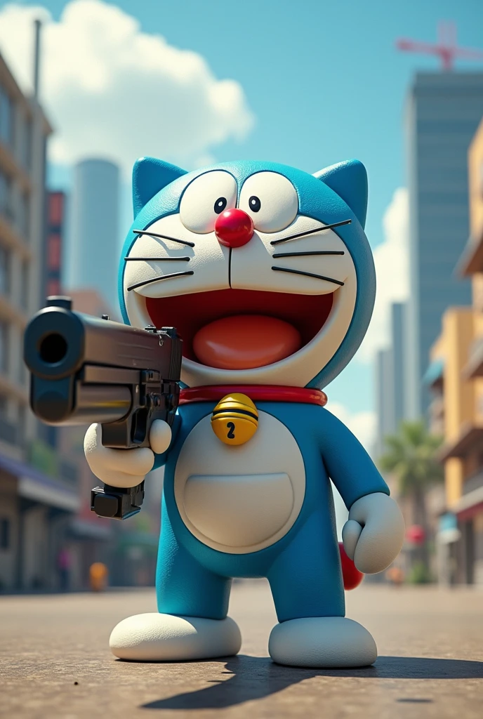 Doraemon with a gun