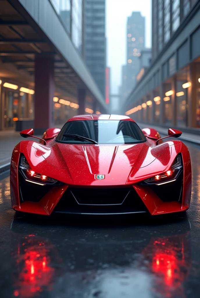 A car in red colour