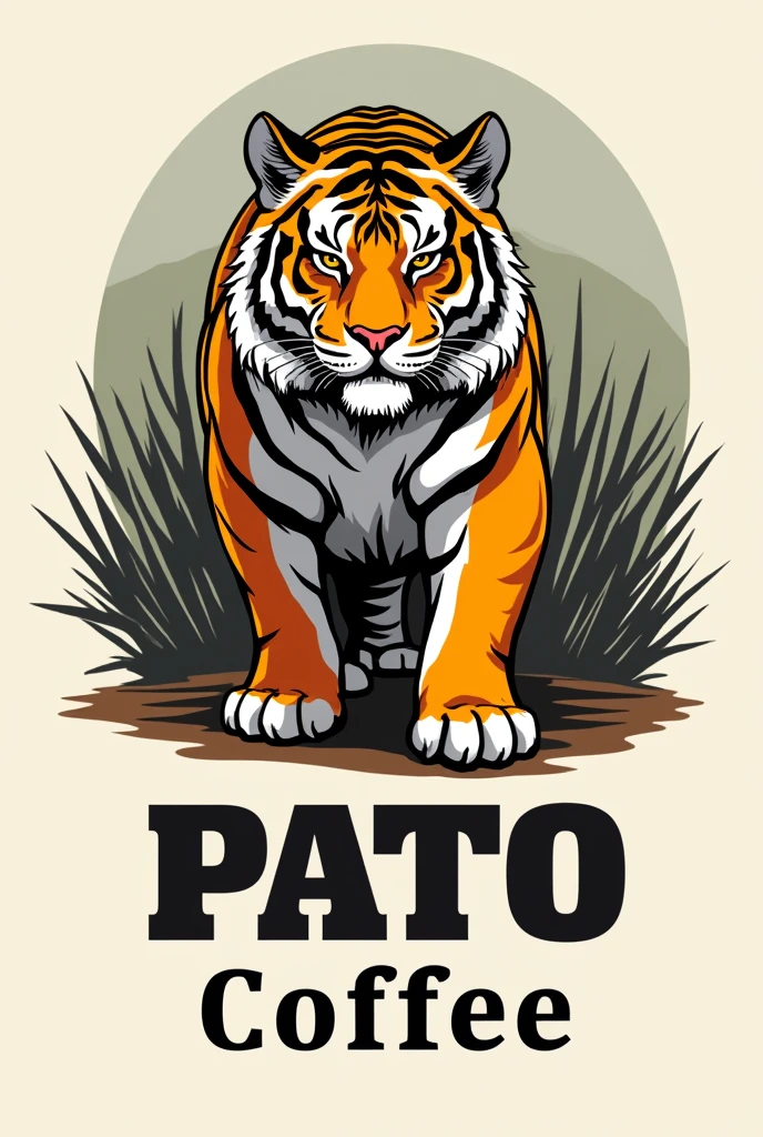 Logo " PATO COFFEE " có hình con hổ