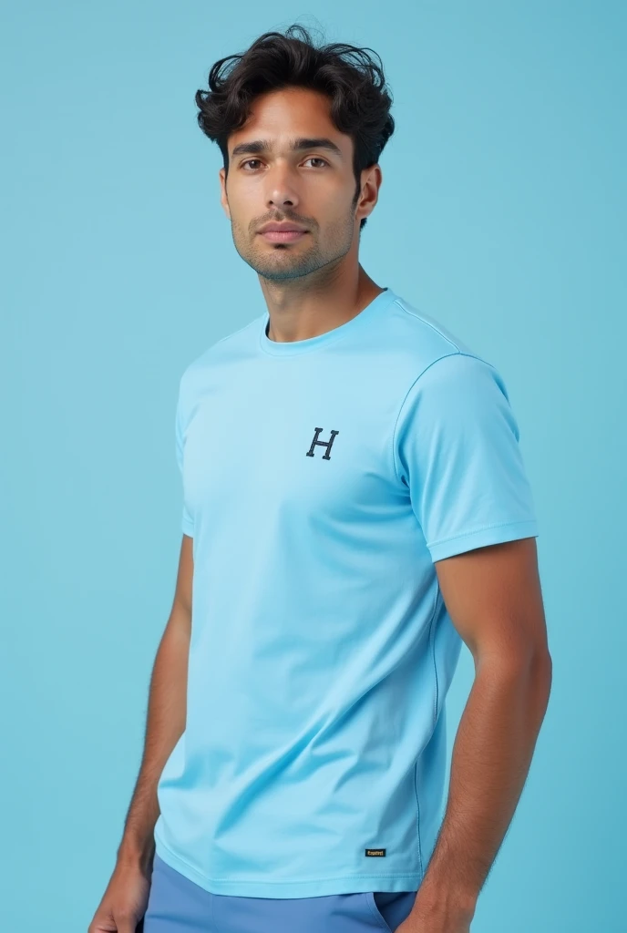 A Tennis T-shirt cool and chill style and light blue colour add some design
