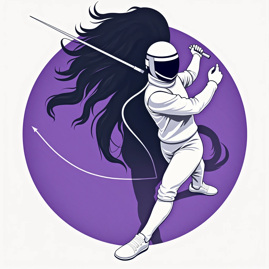 Generate logo from image with fencing club slogan, 