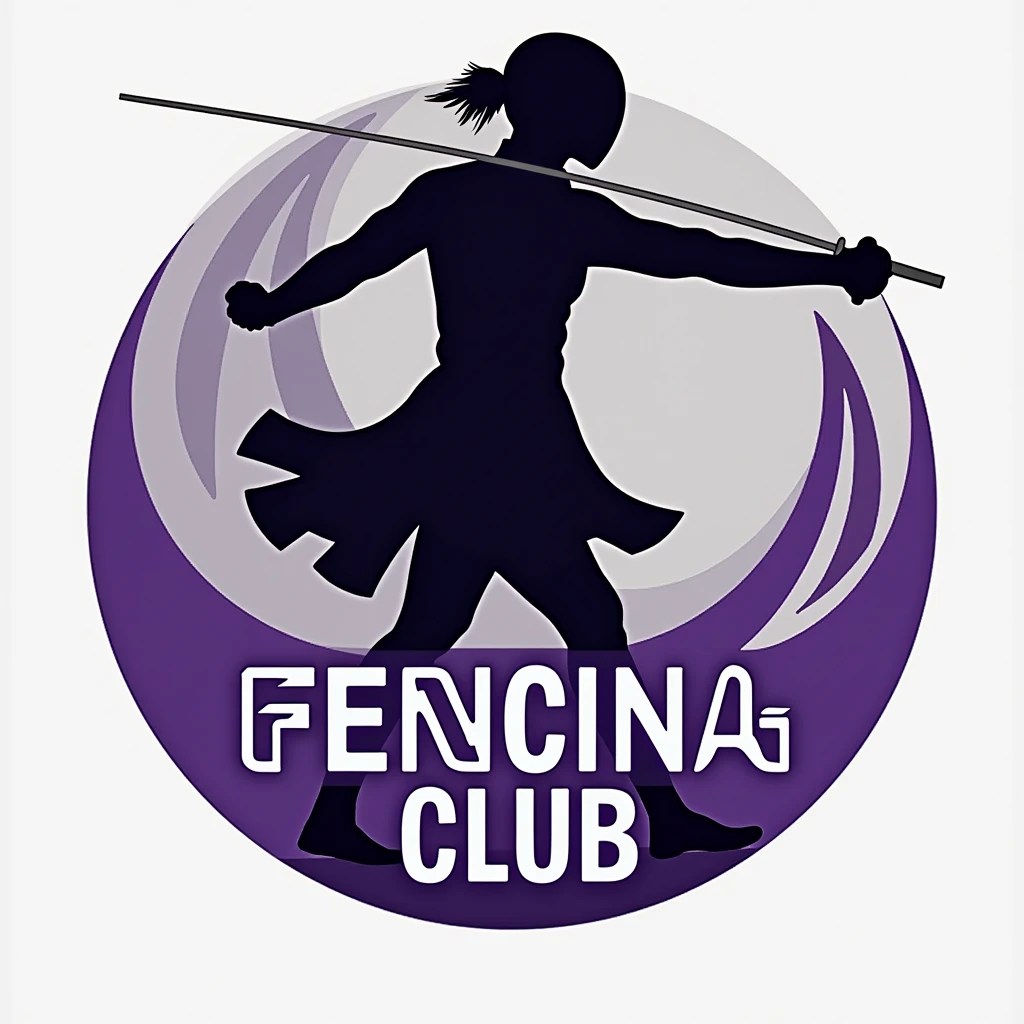 Generate logo from image with fencing club slogan, 