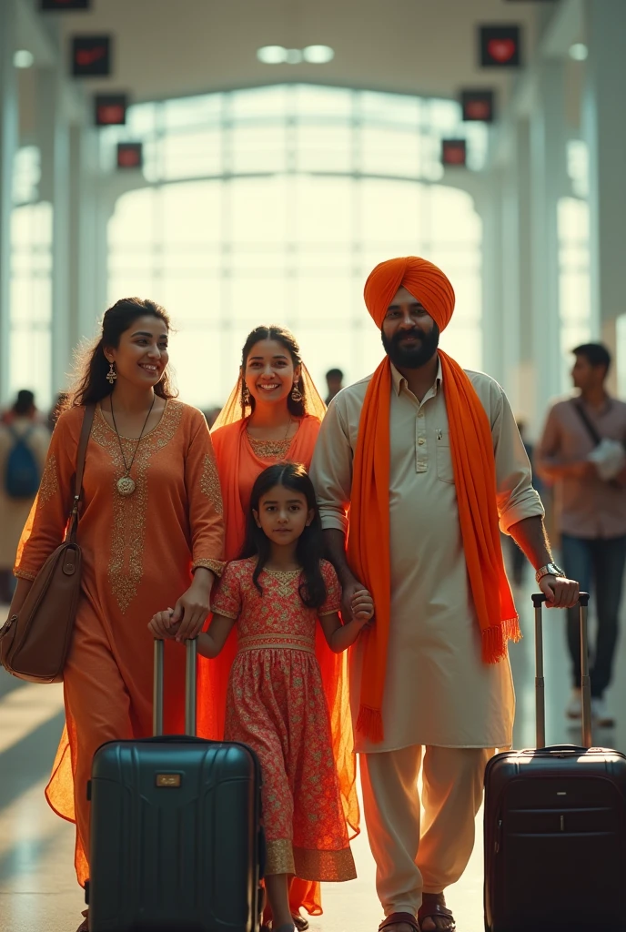 Punjabi family going to Canada