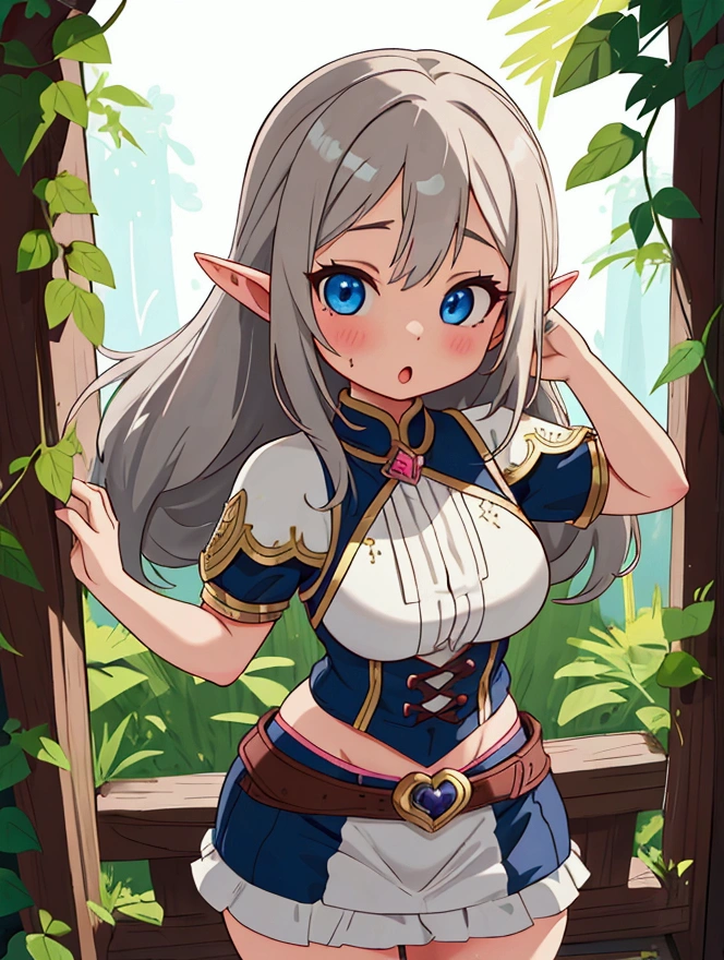 masterpiece, best quality, 8K resolution, Dress,Best Quality, High resolution, Unity 8k壁纸, (Illustration:0.8), (Beautiful detailed eyes:1.6), extra detailed face, Perfect Lighting, extremely details CG, (Perfect hands, Perfect ???????),masterpiece,high resolution,perfect ???????,cinematic lighting,anime keyvisual,beautiful detailed eyes,best quality,unity 8k wallpaper,super detailed skin,white skin,
Frieren,1 girl, earrings, goblin, long hair, long sleeves, pointed ears, alone, twin tails, green eyes, earrings, gray hair, looking at the viewer,all fours,crawling,
white capelet, Knee-high boots, brown footwear, ((white stockings )),(((outdoor,woods,sunshine))),day,(((??????? ))),nsfw,(((white lace decorated panties))) ,lift skirt ,cowboy shot,(((white lace bra)))