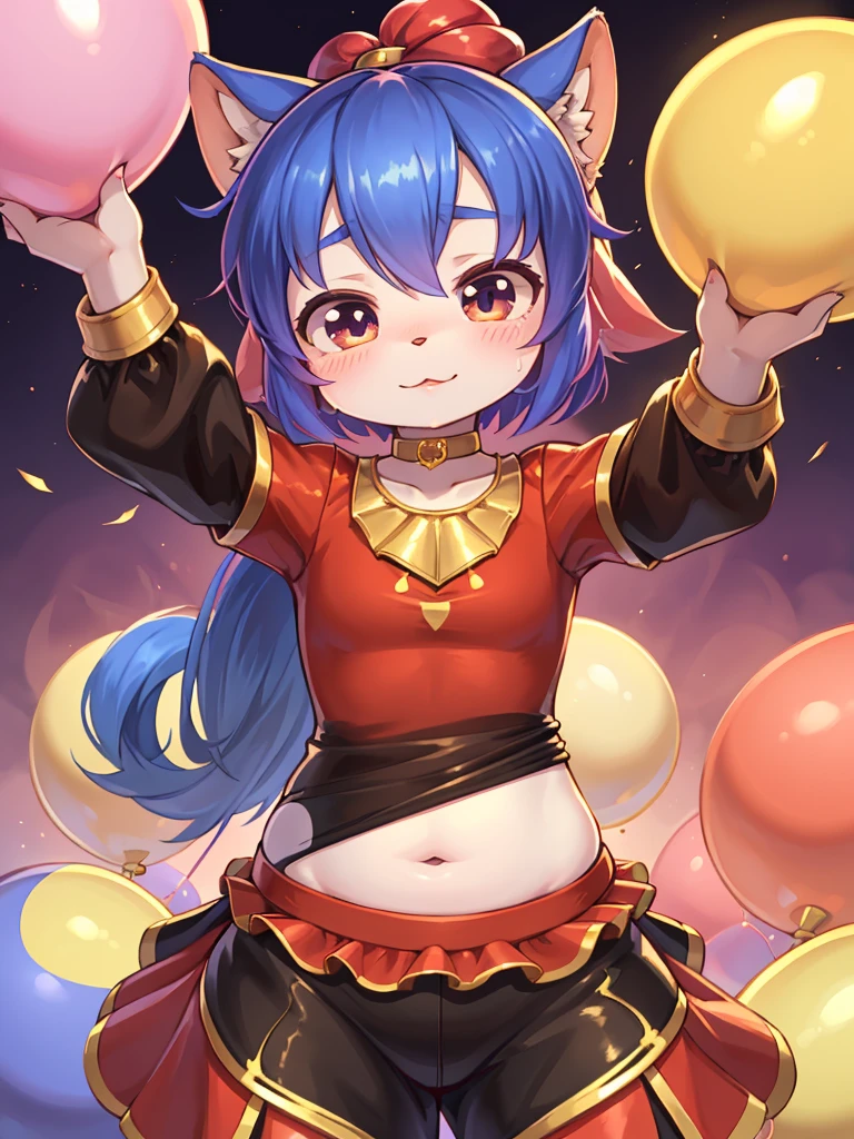 childish girl , Child body type , dancing with balloon , coquettish , Cunning , Fascinating , Seducer , Naughty , innocent , moist eyes , glossy lips , childish clothes , childish hair tie , Wonderful days , (LUMMELTUTE:1.5) , EAT ME