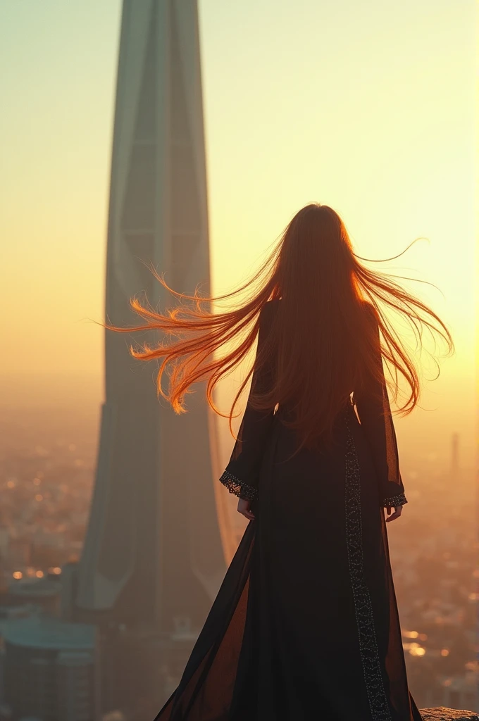 Find the girl's hair on Milad tower