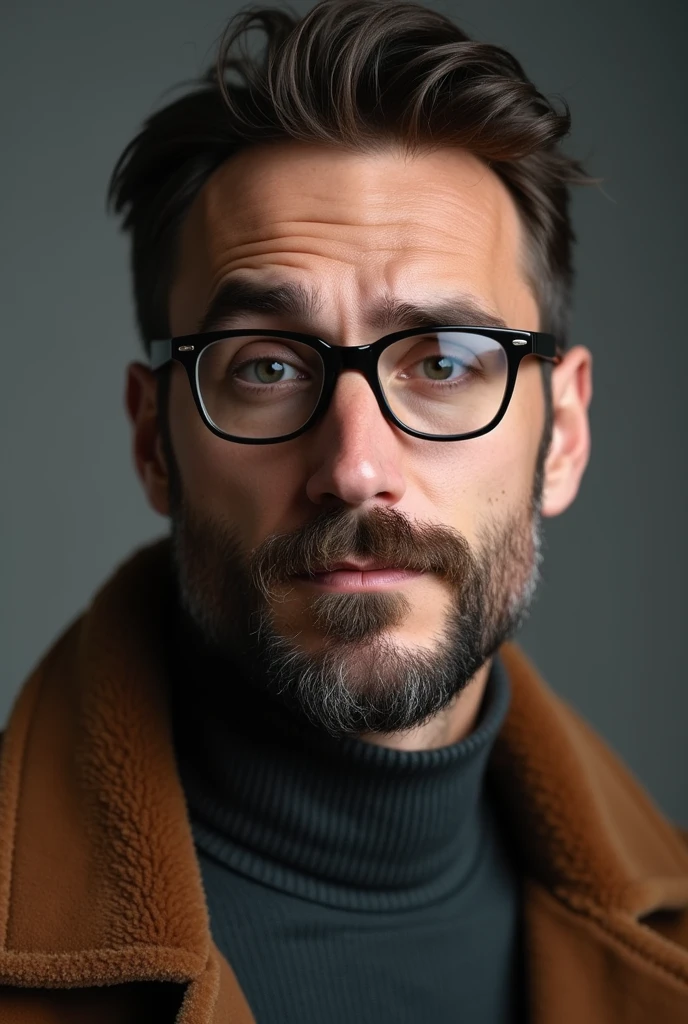 A man wears glasses with big dick
