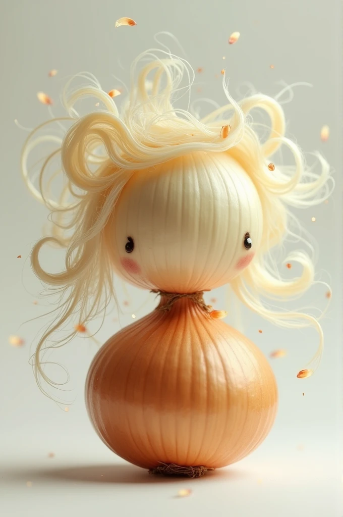 Onion like a girl&#39;s hair 
