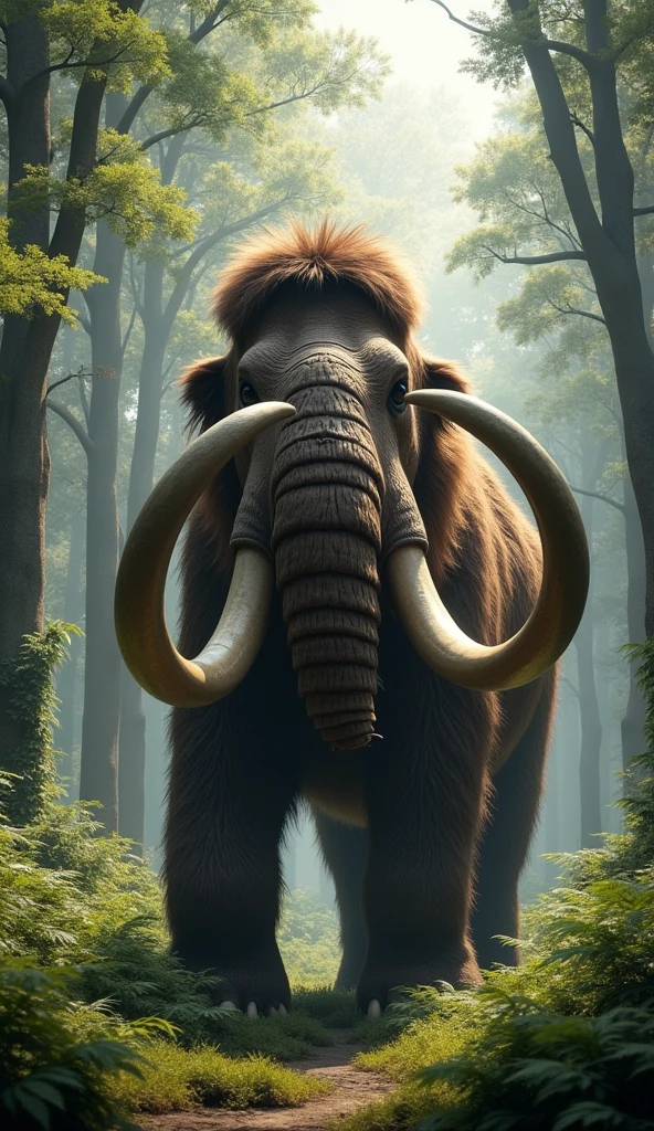 Mammouth in a forest