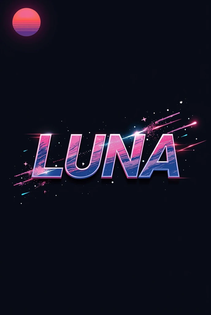 High resolution, Logo for Jdm cars, logo spelling swiftly “Luna” cool, Jdm theme, anime theme, Cyberpunk vibe name spelling, brand logo, logo for tshirt, brand logo “LUNA”, neon vibes, acid trip vibes, acid trip, shooting stars, acid trip inside “LUNA”, acid trip, hallucinations inside “LUNA”, Waves of hallucinations, purple,
