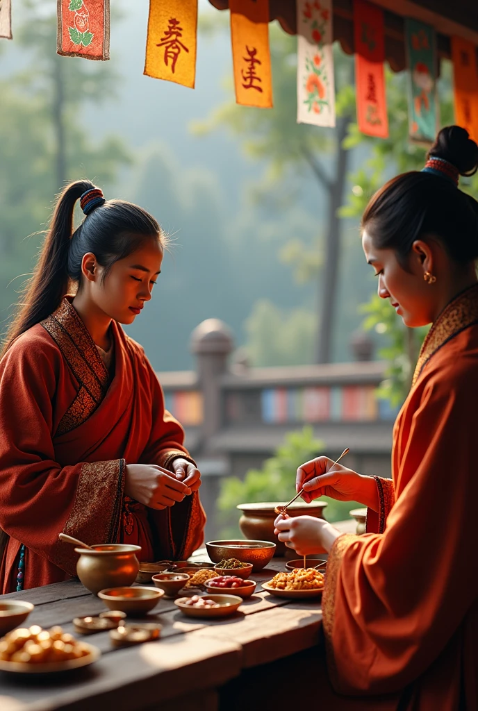 Traditional  bhutanese medicine including meatals likecopper