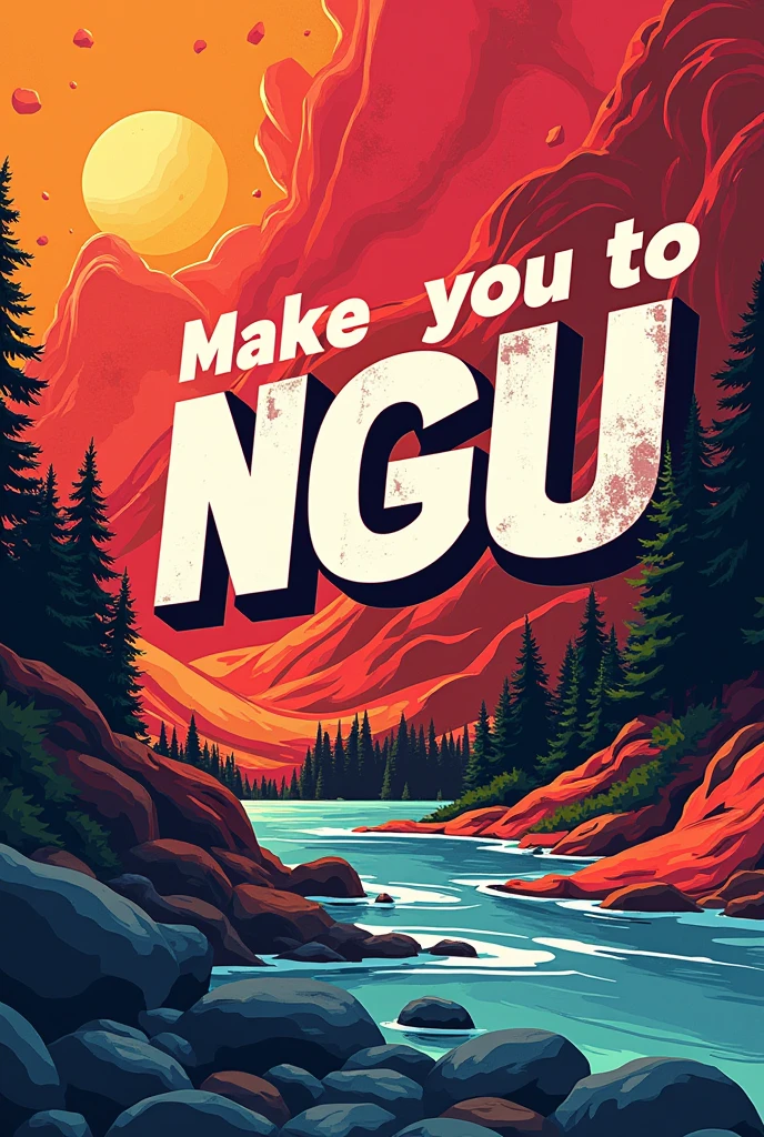 Make a poster written NGU
