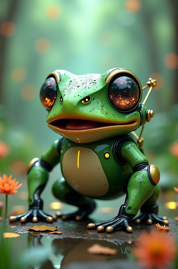 Un robot grenouille de jeux vidéo 