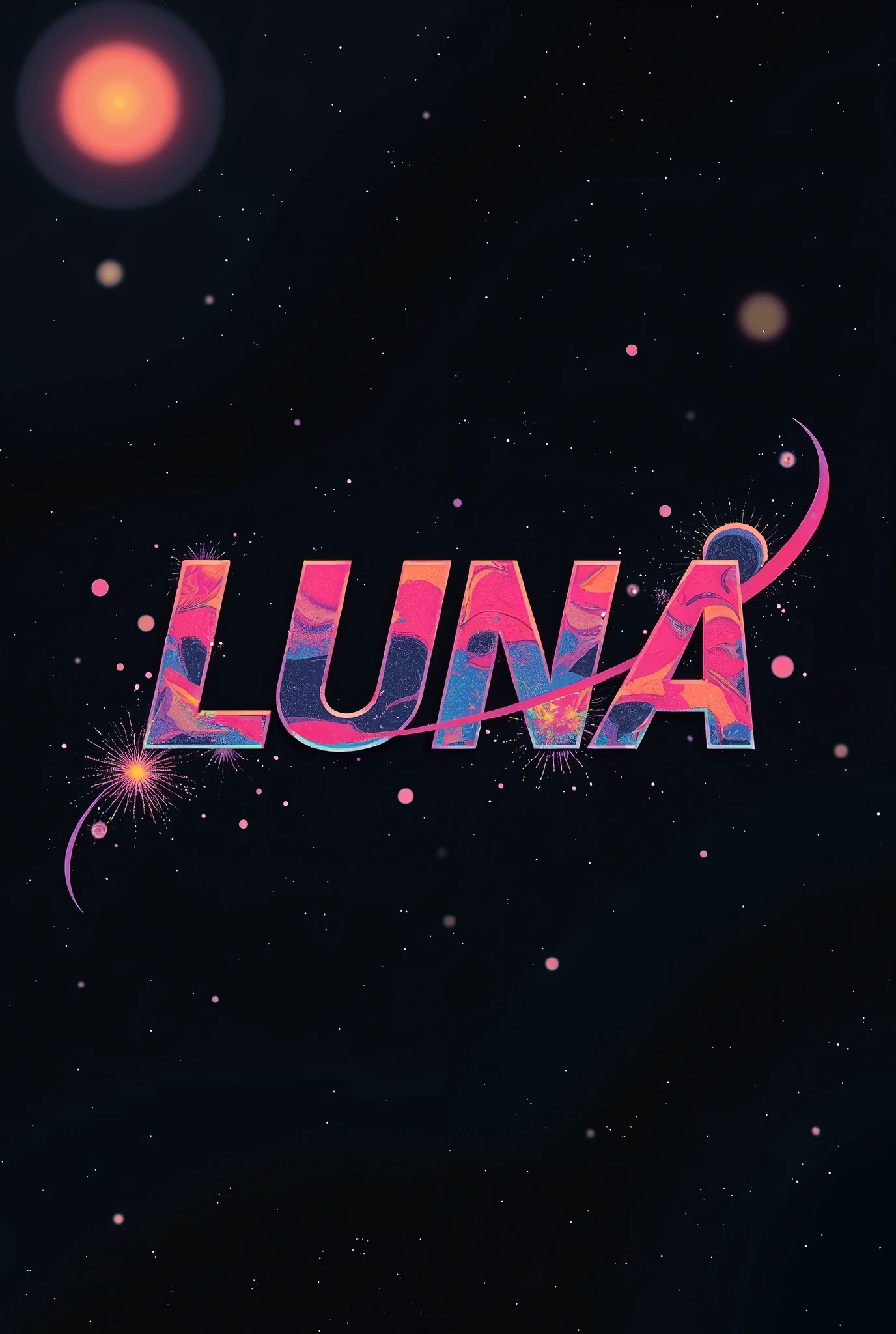 High resolution, Logo for Jdm cars, logo spelling swiftly “Luna” cool, Jdm theme, anime theme, Cyberpunk vibe name spelling, brand logo, logo for tshirt, brand logo “LUNA”, neon vibes, acid trip vibes, acid trip, shooting stars, acid trip inside “LUNA”, acid trip, hallucinations inside “LUNA”, Waves of hallucinations, splash, stars, space hallucinations,