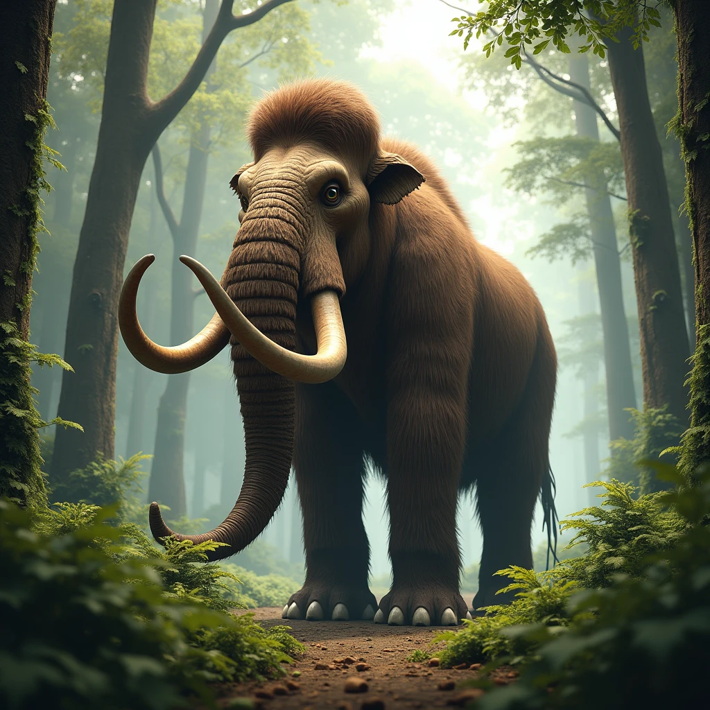 Mammouth in a forest