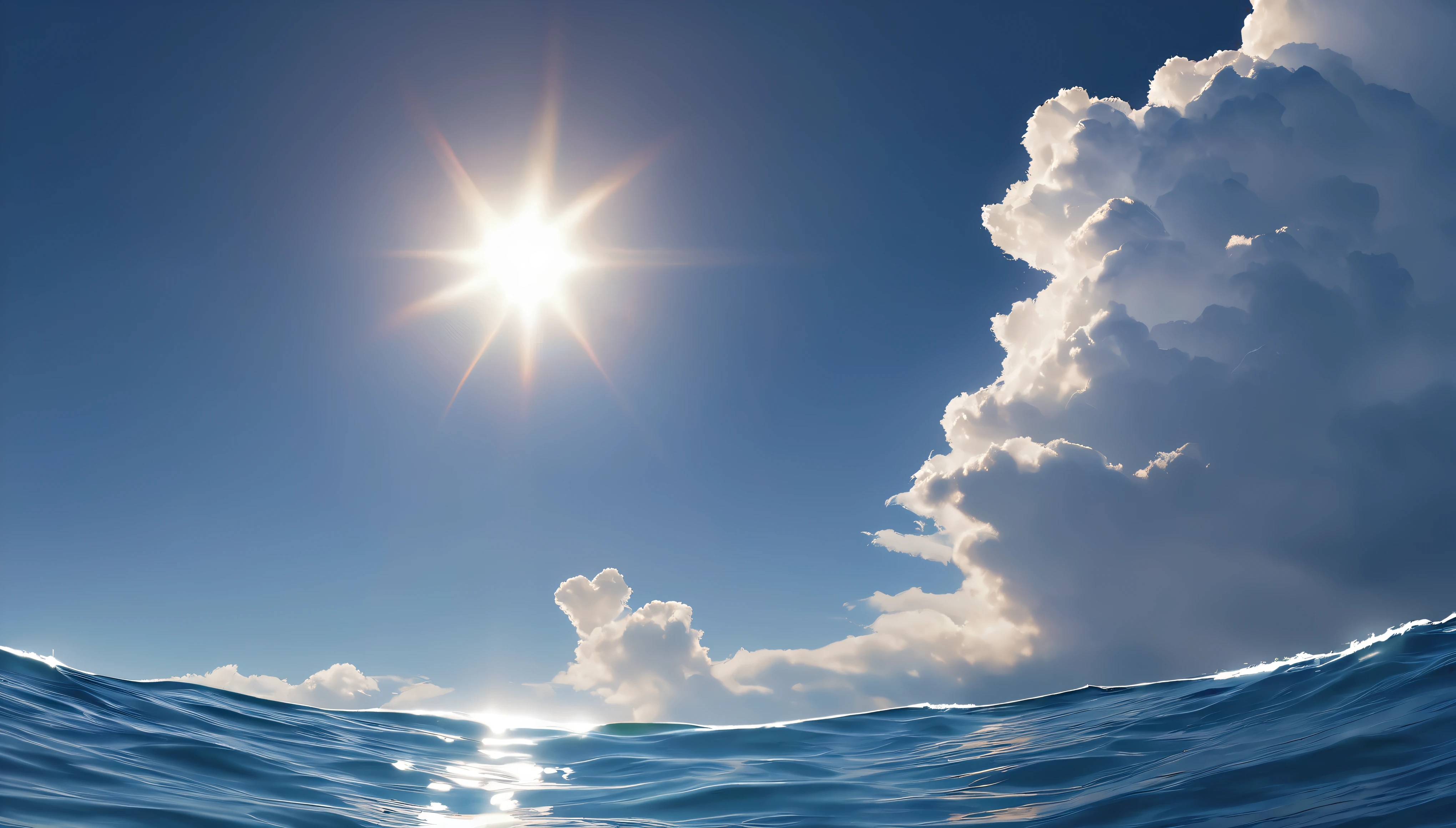 Summer sky,sunny,Daytime, (Highest quality,4K,8k,High resolution,masterpiece:1.2),Very detailed,(Realistic,photoRealistic,photo-Realistic:1.37),High resolution,超High resolution,Studio Lighting,Vibrant colors,Professional