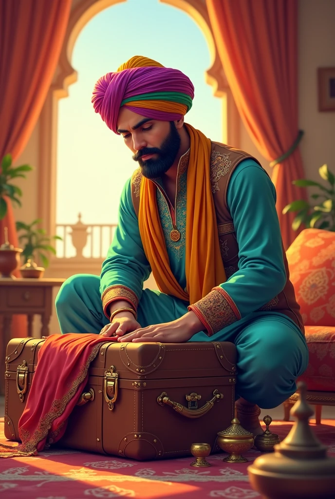 Punjabi getting ready for travel