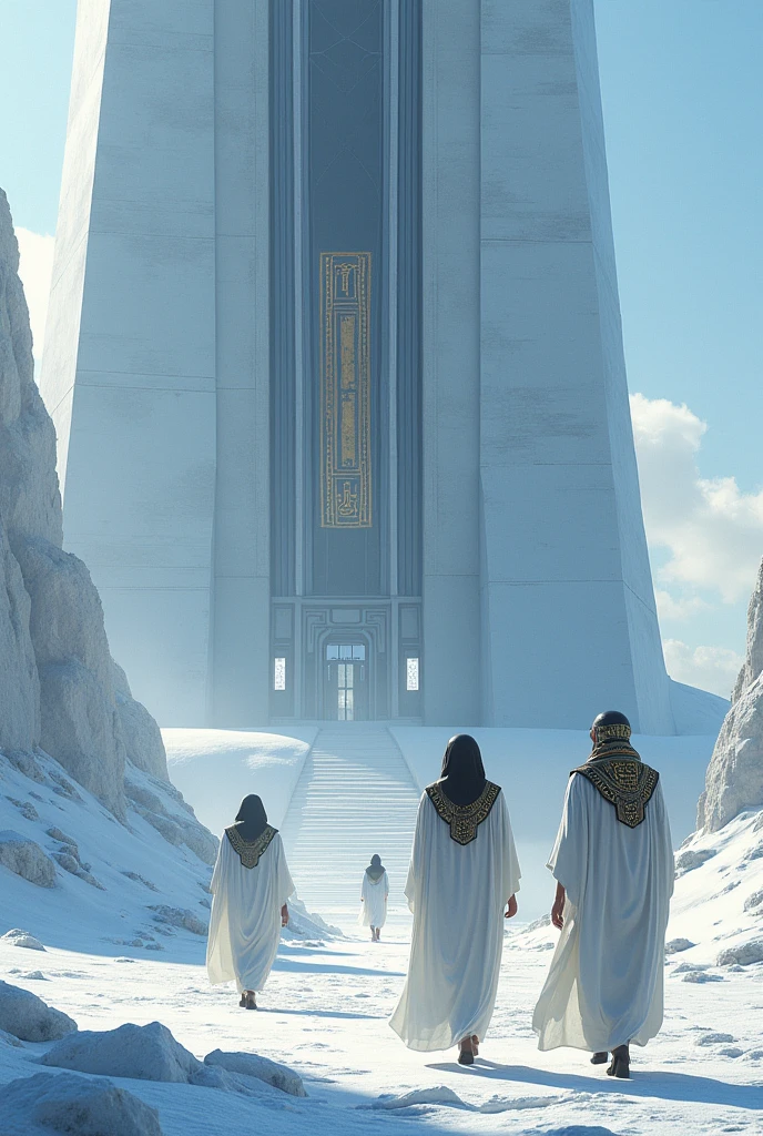 Low temperature and with futuristic construction and looking Egyptian