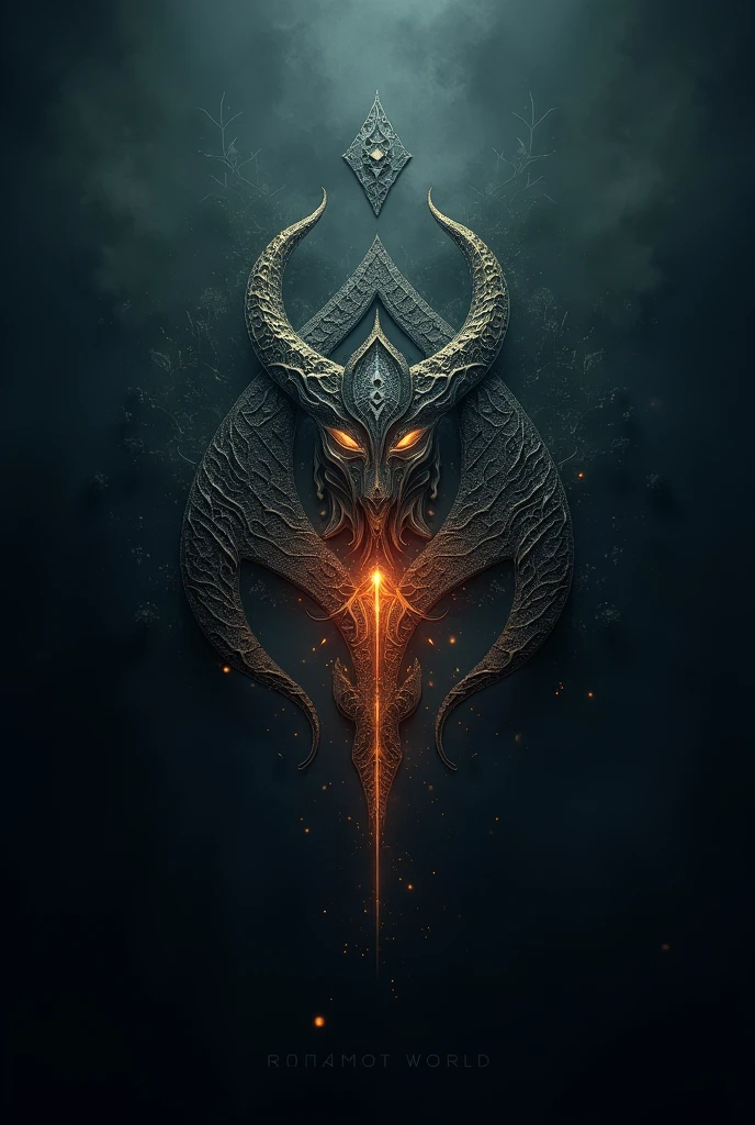 Show me 10 options to create a logo in the texture called "mysterious world".