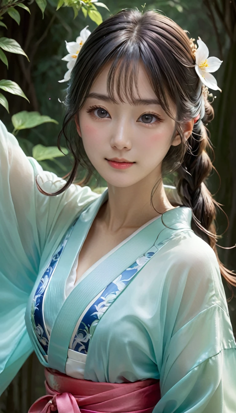 8k resolution, masterpiece, Highest quality, Award-winning works, unrealistic, SFW, elegant, Very detailed, Digital Painting, artステーション, コンセプトart, Smooth, Sharp focus, shape, artジャム、Greg Rutkowski、Alphonse Mucha、William Adolphe Bouguereau、art:Stephanie Law , , Royal Jewel, , Full Shot, Symmetric, Greg Rutkowski, Charlie Bowwater, beep, Unreal 5, Surreal, Dynamic Lighting, ファンタジーart, Complex色, Gion, Kyoto, Numerous fireflies, fire works, milky way, shooting stars, Small face, Very delicate look, , Delicate facial depiction, Delicate eye depiction, Upper body close-up, Alluring, erotic, dynamic sexy pose, sole sexy girl, healthy body, Age 22, , , ,, doaxvv_Marie Rose, geisha, height: 160cm, huge firm bouncing busts, , Very long wavy blonde hair, Twin tails, Glowing Skin, Sweat, Smiling at the camera, look up, Invincible laughter, Complex, traditional Japanese see-through yukata,