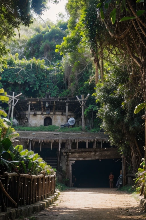 landscape tortuga jungle closeby pirate town no people