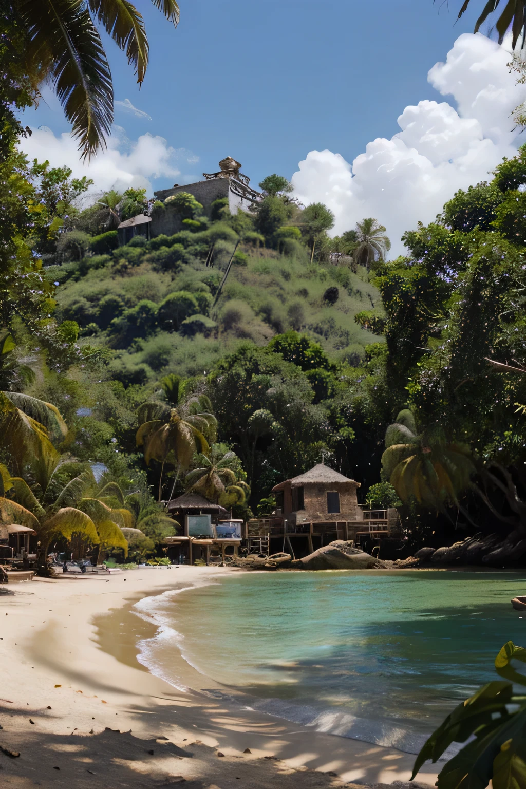 landscape tortuga jungle closeby pirate town no people