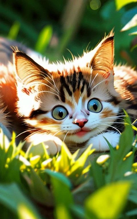 Kitten playing innocently、Too cute、Cute eyes、Amazing visuals