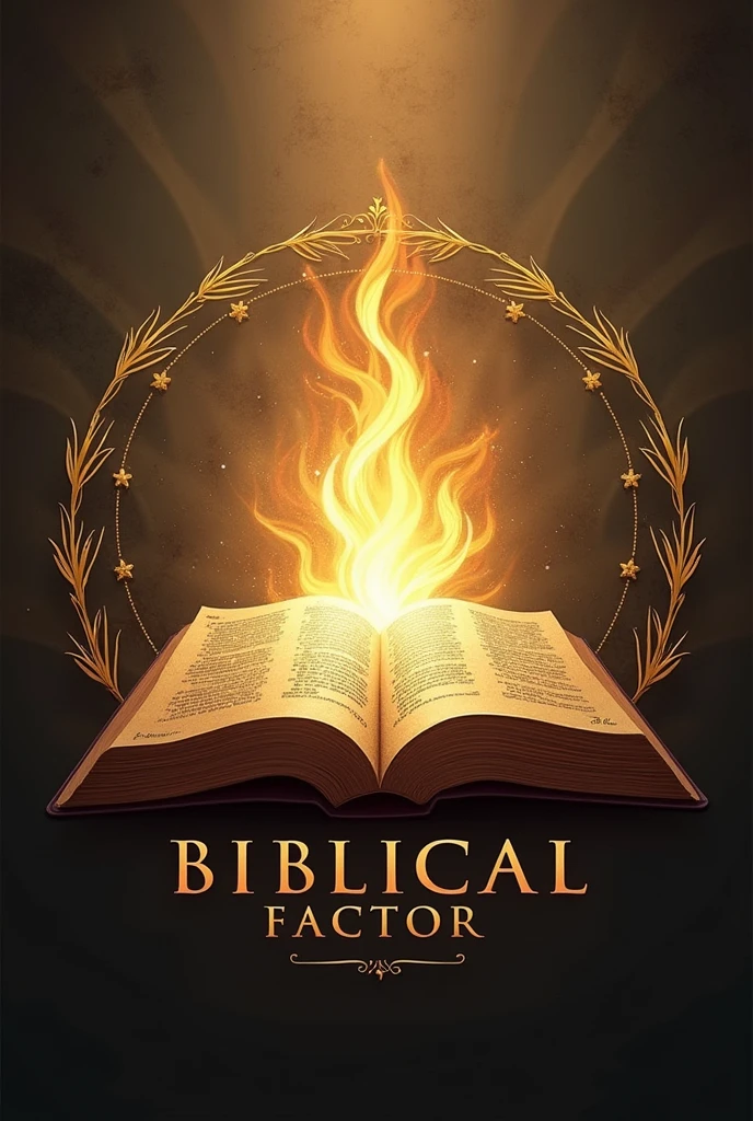 Logo with a bible named biblical factor 