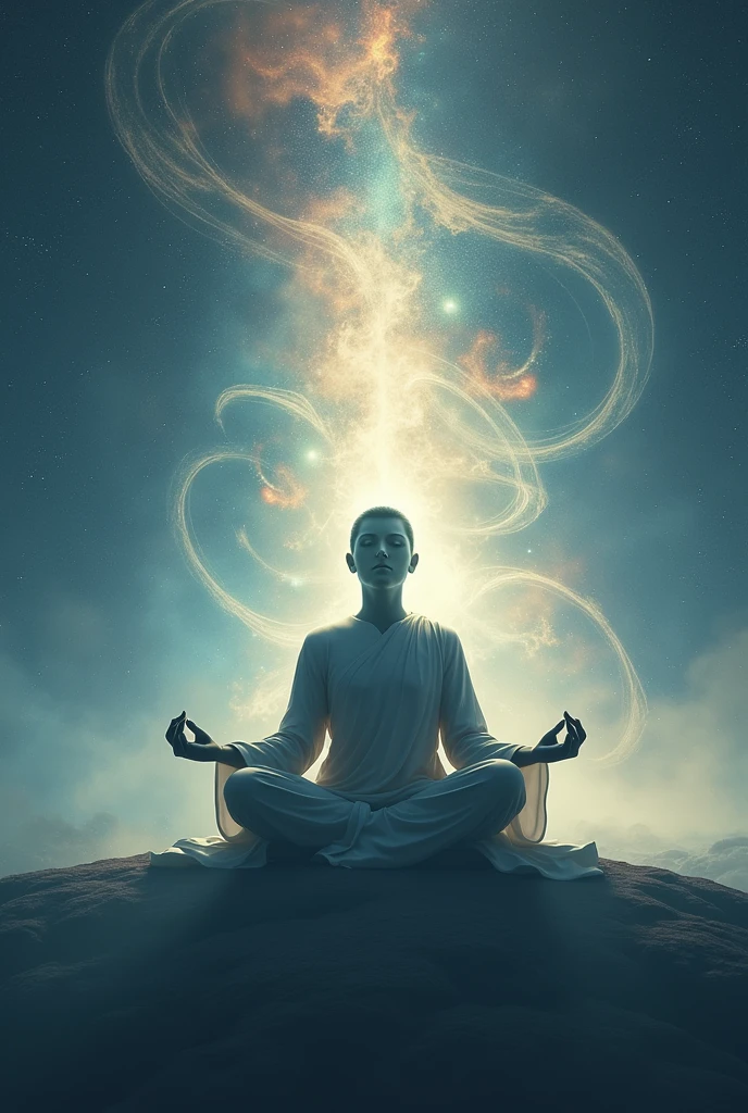 Spiritual and mediation in space rotation size