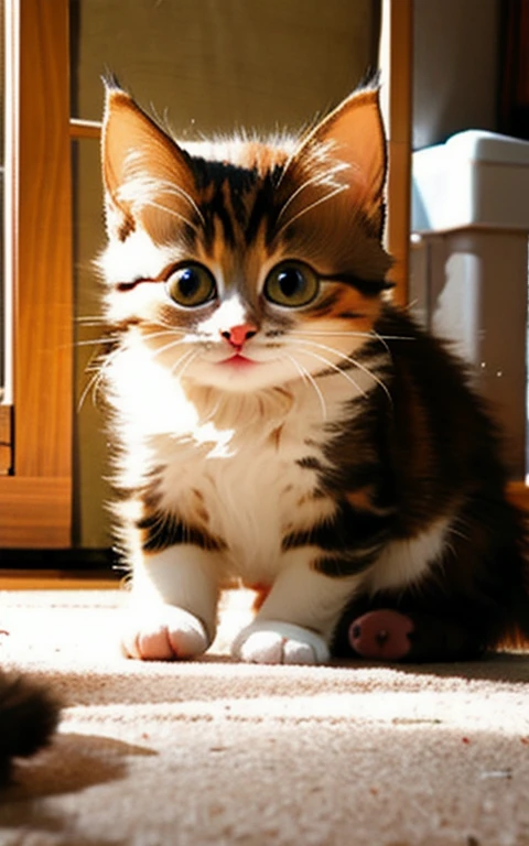 Kitten playing innocently、Too cute、Well-formed face、Amazing visuals