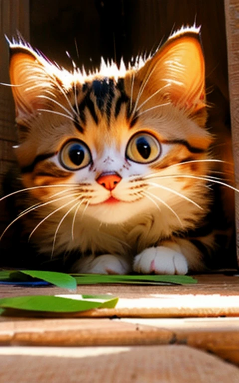 Kitten playing innocently、Too cute、Well-formed face、Amazing visuals