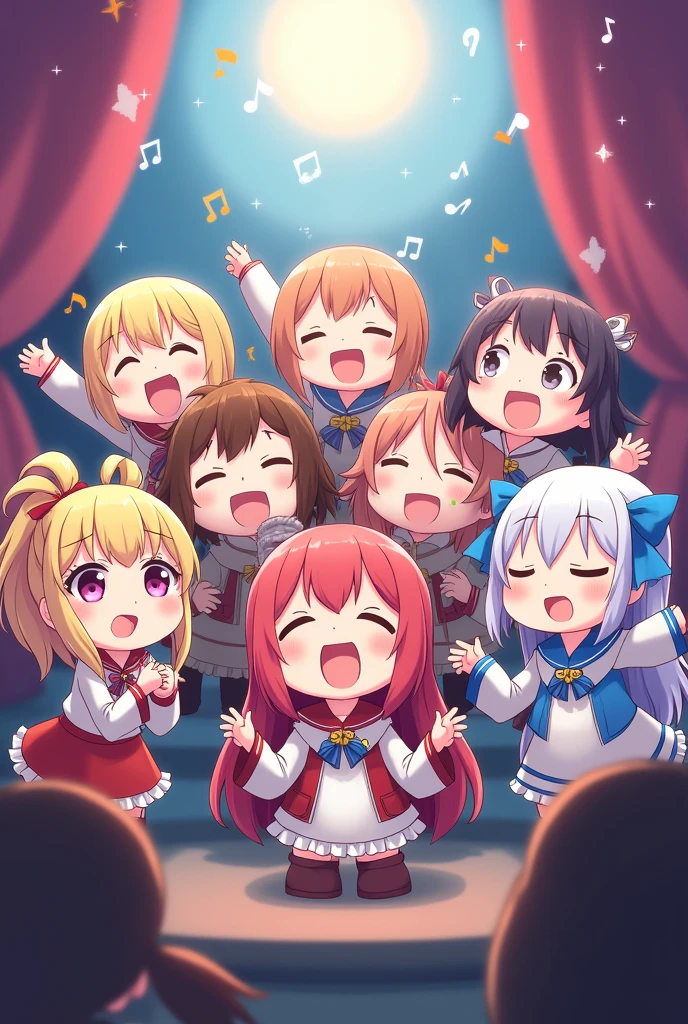Vocal group, choir, chibi anime
