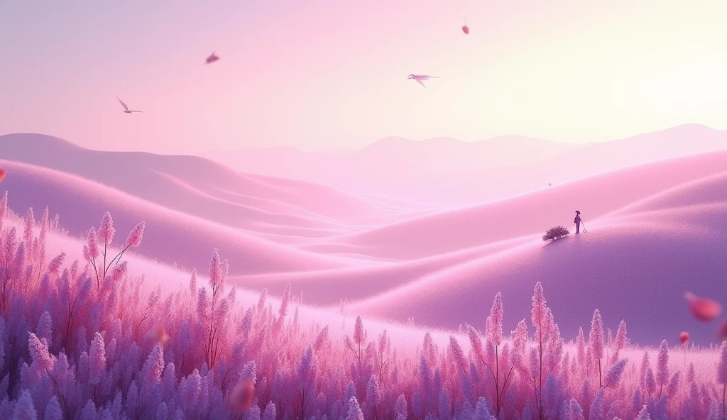 Pink and purple landscape