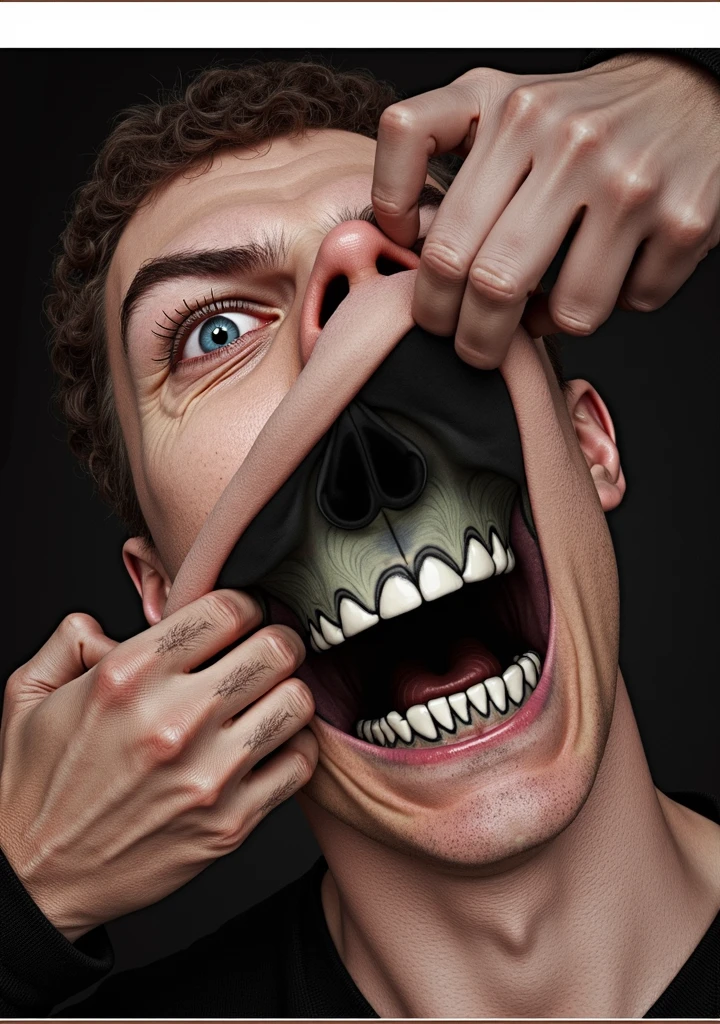 Hyperrealism, the hand is like a smartphone holder!