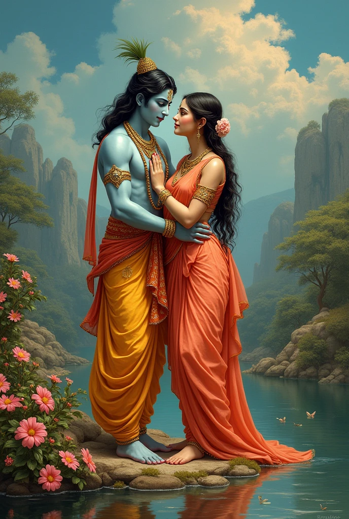 Shree Krishna with Radhe