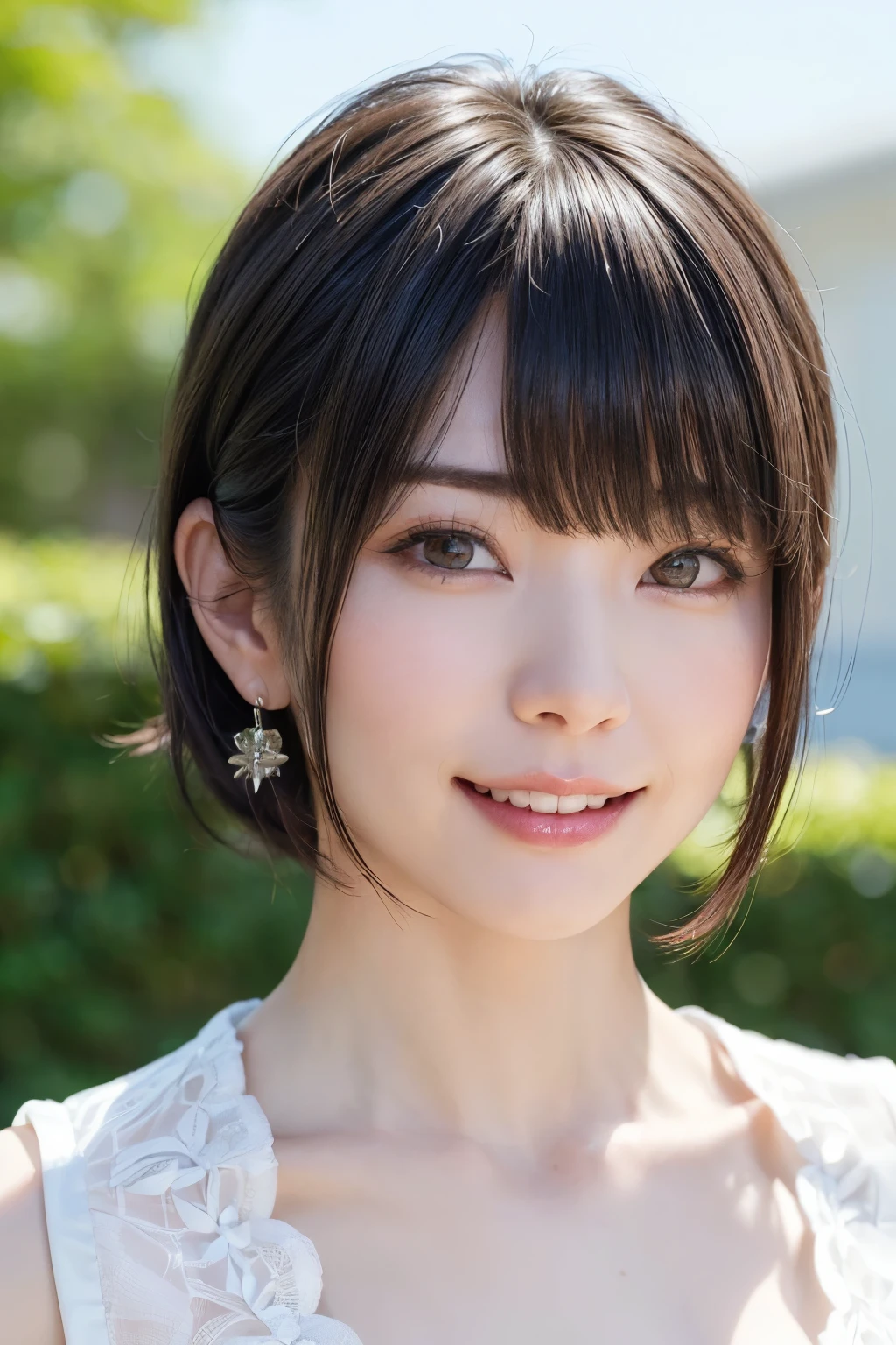 (software:1.8、masterpiece, Highest quality),1 person, alone, hyper Realistic, Realistic,Realistic, Looking at the audience, Light brown eyes:1.4,Brunette Short Bob Hair with highly detailed shiny hair, Brightly colored winter clothes, Lepangas:1.4), Outdoor, Mouth closed, Upper Body、big chest eye、eyelash、{Hugeな|big chest|Hugeなな|Mega} whole :2, chestの谷間:2、(((big chest eye、Short Bob Hair、Highlights from Students、Looking at the audience、She is very beautiful and cute、Show me your ears、Long neck、smile、Close your mouth and smile、Bangs and beautiful teeth)))、Ideal body type、(Nothing is drawn、A very beautiful pure white background:1.6)、美しいLong neck:1.4、(({Huge|big|Hugeな|Mega} chest, chestの谷間:2、Upper Bodyは服を着ていない:1.6))、(((Portraiture:2)))、Perfect Anatomy