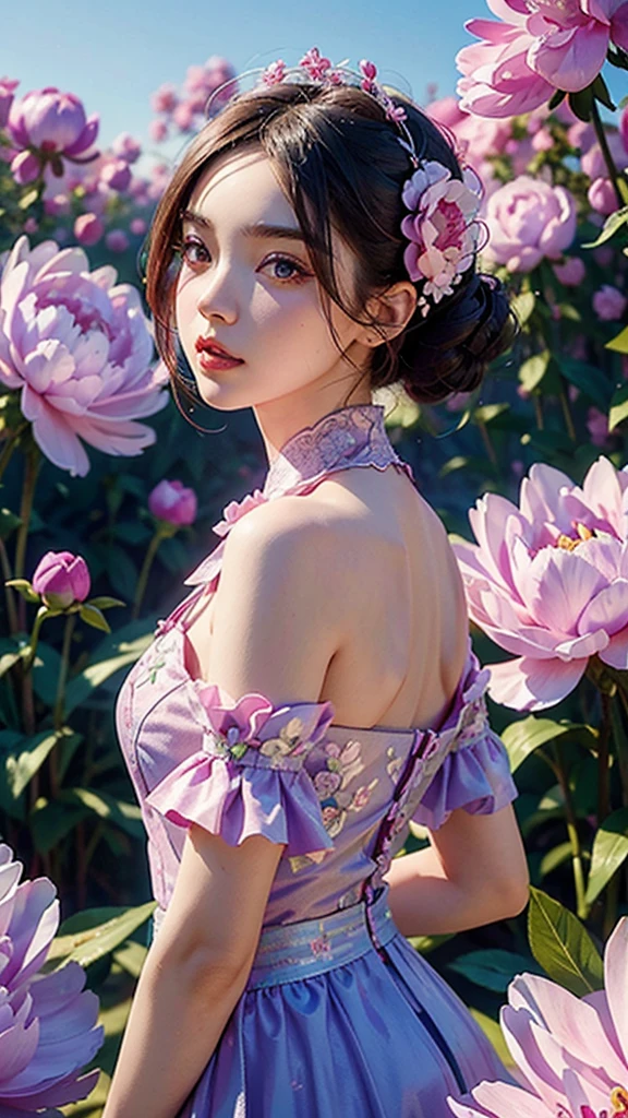 (beautifull lady with very gigantic breast, medium ponytail hair, wear kebaya prown pose show her sexy back on luxury pillow near pink sakura tree) ,(detailed strapless luxury pink bra), (detailed kebaya), (flower earring), (flower crown), (show cleaveage), (show underboobs) , (show sideboobs), (show thigh), (detailed flower hairpin), (detailed flower underboobs ornament), (detailed luxury flower chest ornament), (detailed luxury flower arm ornament), (detail flower hips ornament), expensive detailed flower necklace, (very gigantict:1,9), beautifull pink sakura tree, detail sakura tree, detail pink flower field, detail pink flower background, beautifull face, pretty face, beautifull eyes, beautifull nose, sexy lips, pink nails, raytracing, nsfw, beautifull fingers, beautifull hands, sexy back, sexy shoulders, sexy legs, sexy hips, (luxury bracelet), (luxury ring), (luxury earring), (luxury necklace), (4 fingers in 1 hand), white skin, full body picture, pretty makeup, ((low angle camera)),(masterpiece, best quality:1.2),(8k,highres,RAW photo,realistic,photo-realistic:1.3),(detailed skin texture,detailed cloth texture,beautiful detailed face:1.25),professional lighting,photon mapping,beautiful soft light,radiosity,physically-based rendering,model shoot style, model shoot style, (extremely detailed CG unity 8k wallpaper), full shot body photo of the most beautiful artwork in the world, complex 3d render ultra detailed, looking at viewer, 18 yo, wet hair, real human skin, vibrant details, hyperrealistic, beautiful, octane render, 8k, best quality, masterpiece, an extremely delicate and beautiful, extremely detailed ,CG ,unity ,wallpaper, (realistic, photo-realistic:1.37),Amazing, finely detail, masterpiece,best quality,official art, extremely detailed CG unity 8k wallpaper ,extreme detailed eyes, (perfect face), shiny skin, colorful, highest detailed, vibrant colors, ultra high res, (high contrast), intricate, lens flare, ((bigger head))