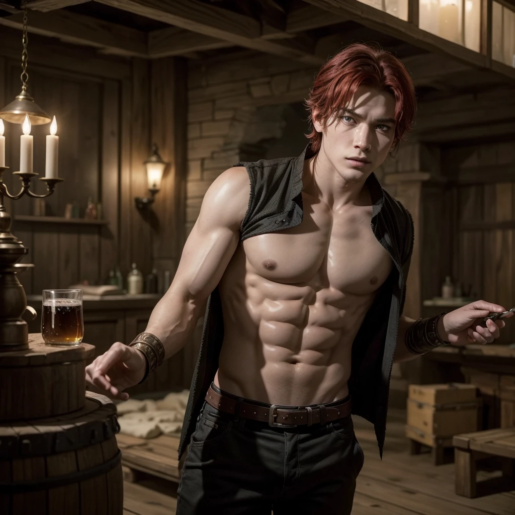 Kaelin Redmane was born into a wealthy family in the Imperial City, but the confines of noble life never suited him. Drawn to the thrill of the unknown and the pleasures of the flesh, he quickly fell in with a more unsavory crowd, indulging in every vice he could find. His natural charm and quick wit made him popular among thieves and rogues, and he soon became known for his skill with a blade and his talent for brewing potent potions and poisons.