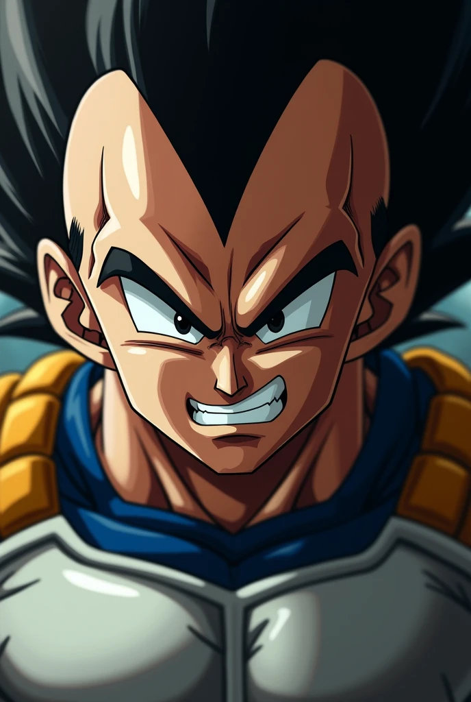 Vegeta close shot with evil smile