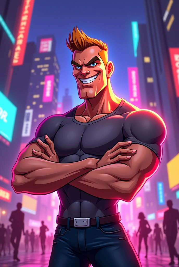 andrew tate as a cartoon character